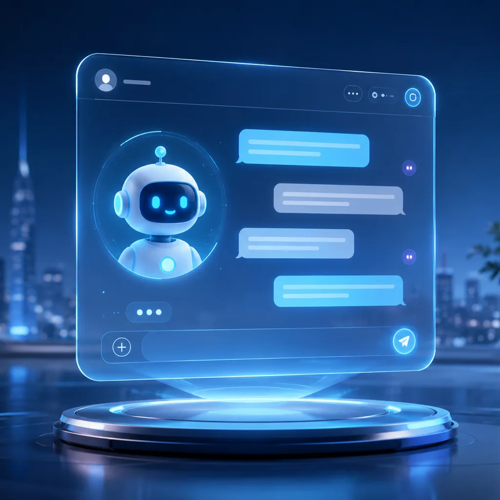 AI chatbot widget answering a customer on a small business website
