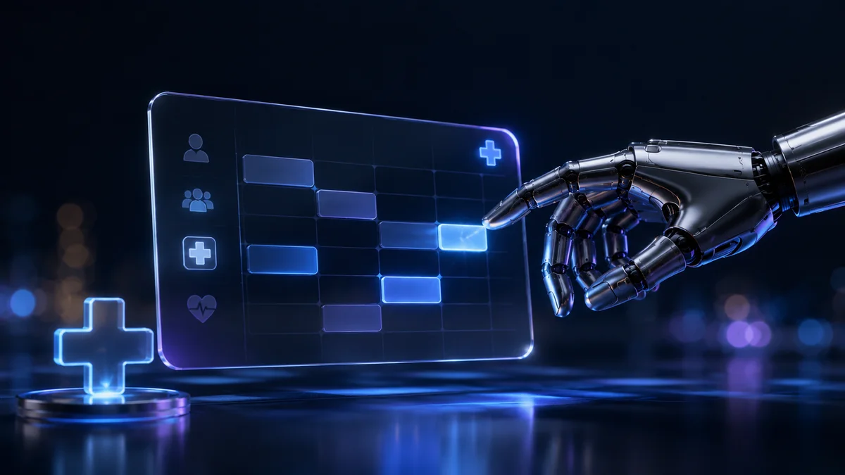 AI for medical clinics with holographic scheduling interface