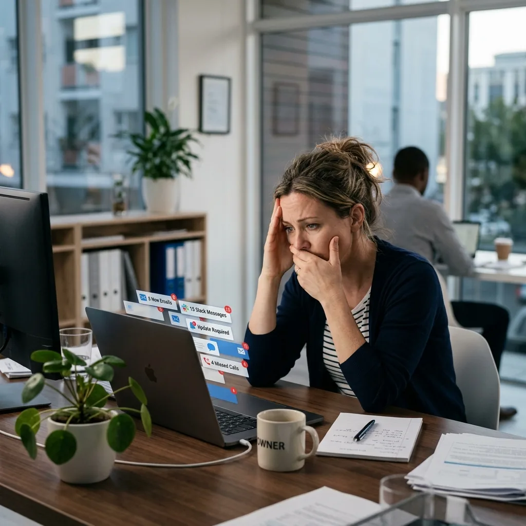 Business owner overwhelmed by delayed inquiries